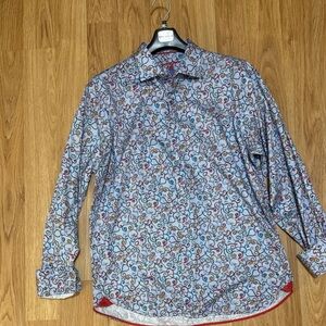 Visconti Black Men’s XL Collared button down Flip Cuffed
Whimsical Dress shirt